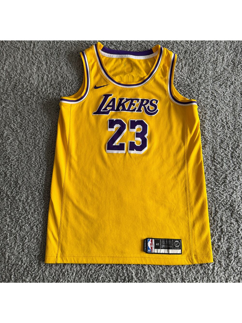 Nike 2020 LeBron James NBA Los Angeles Lakers Swingman #23 Jersey Sz 40 S